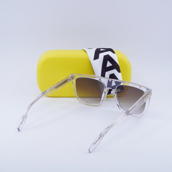 Marc Jacobs MARC 586/S 0900 HA Square Sunglasses - Transparent\Dark Brown - Picture 4 of 10
